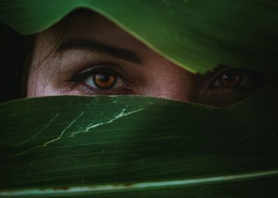 Close-up portrait of young woman