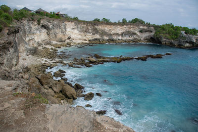 Blue lagoon in nusa lembongan indonesia