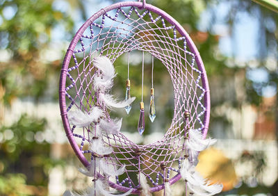 Close-up of dreamcatcher