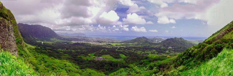 Panoramic view of landscape against sky