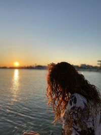 Looking at the apulian sunset 