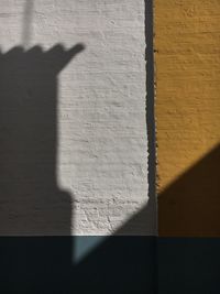 Close-up of shadow on wall