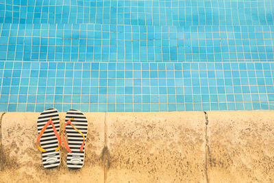 High angle view of swimming pool