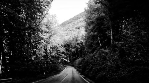 Road passing through country road
