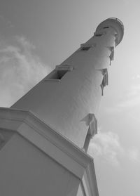 Low angle view of statue against sky