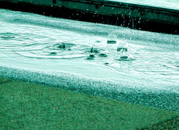 High angle view of swimming pool