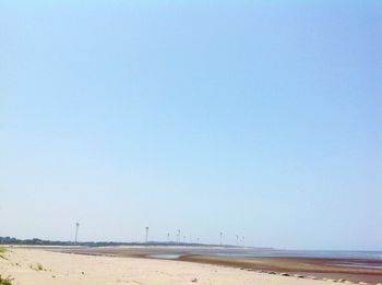 View of sea against clear sky