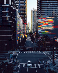 Traffic on road in city