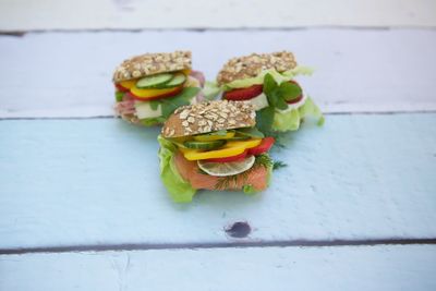 Close-up of food on table