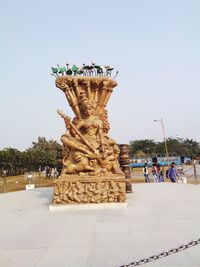 Statue of temple against clear sky