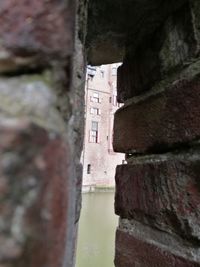 Close-up of old stone building