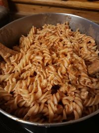 Close-up of noodles in bowl