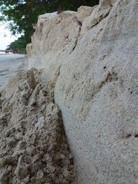 Close-up of sand on beach