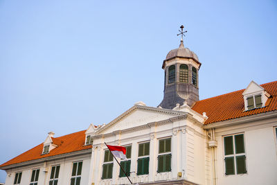 Low angle view of the jakarta history museum or known as fatahillah museum against clear sky