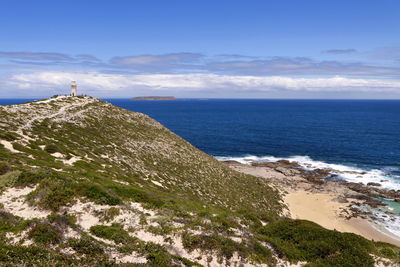 The lighthouse c1950 at cape spencer, innes national park, yorke peninsula, south australia. 