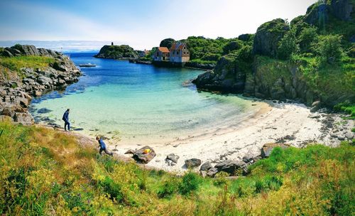 Scenic view of sea against sky