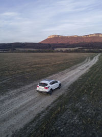 Car suv in the forest bulgaria