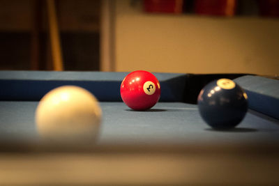 Close-up of ball on table