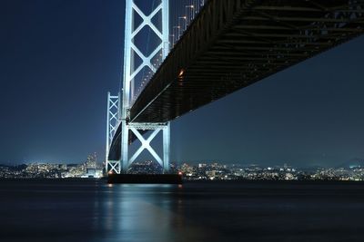 Low angle view of bridge over calm sea