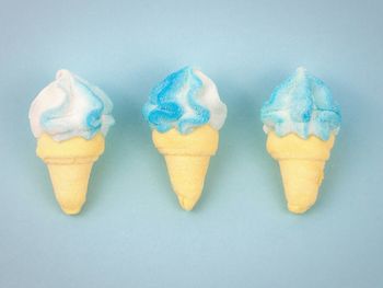 Close-up of ice cream over white background