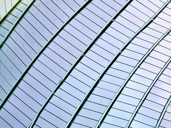 Low angle view of skylight in building