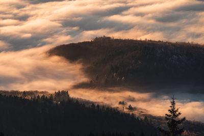 Mountain sunset clouds 