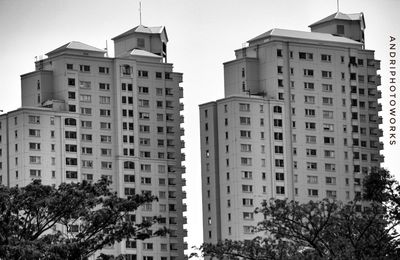 Low angle view of buildings against sky