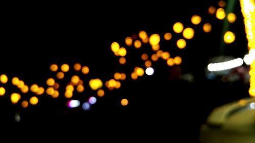 Defocused image of illuminated lights