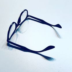 Close-up of eyeglasses on table