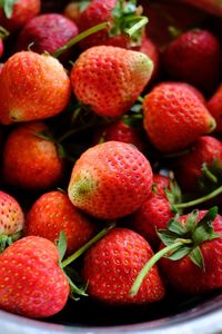 Full frame shot of strawberries