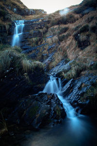 Scenic view of waterfall