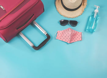 High angle view of sunglasses on table
