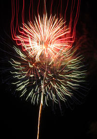 Low angle view of firework display