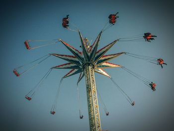 Low angle view of ferris wheel against sky