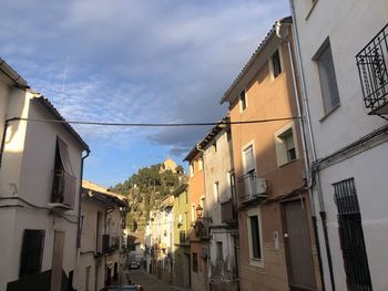 Low angle view of buildings against sky