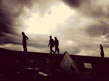 Low angle view of cloudy sky