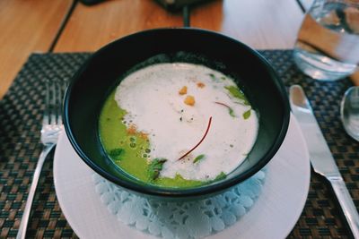 Close-up of served food