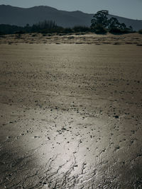 Scenic view of sand mountain against sky