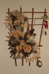 Close-up of flowers against white background