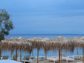 Panoramic view of beach against sky