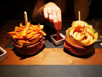 High angle view of cupcakes on table