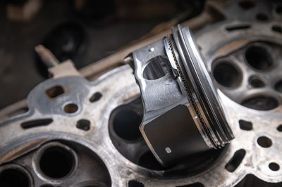 Close-up of machine part