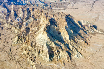 High angle view of a desert