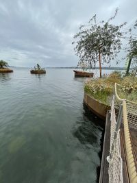 Scenic view of river against sky