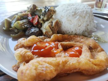 Close-up of food in plate