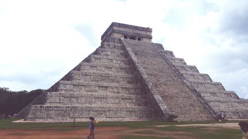 Low angle view of old ruins