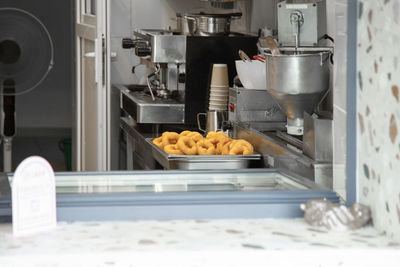 Close-up of food on table