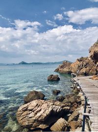 Scenic view of sea against sky