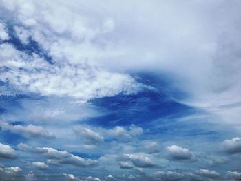 Low angle view of clouds in sky