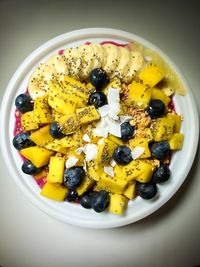 High angle view of breakfast in bowl